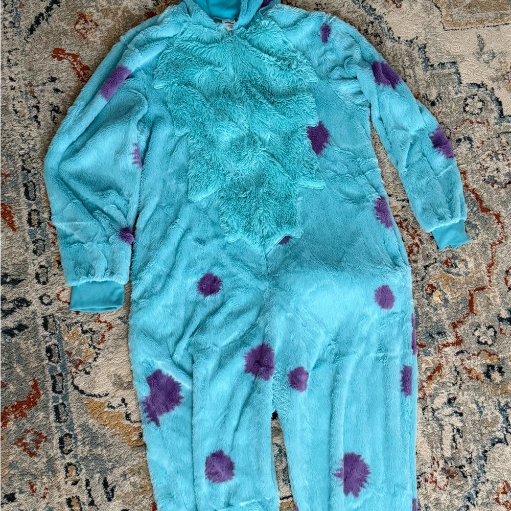 Disney Blue and Purple Men's Sweater Footie